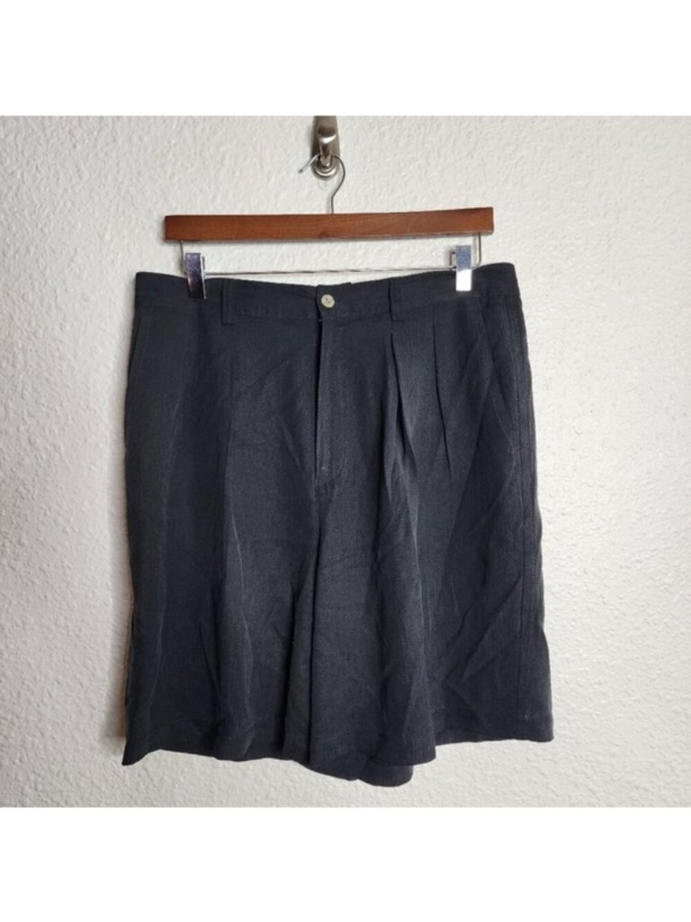 Tommy Bahama Black Herringbone 100% Silk Shorts Women's Size 14